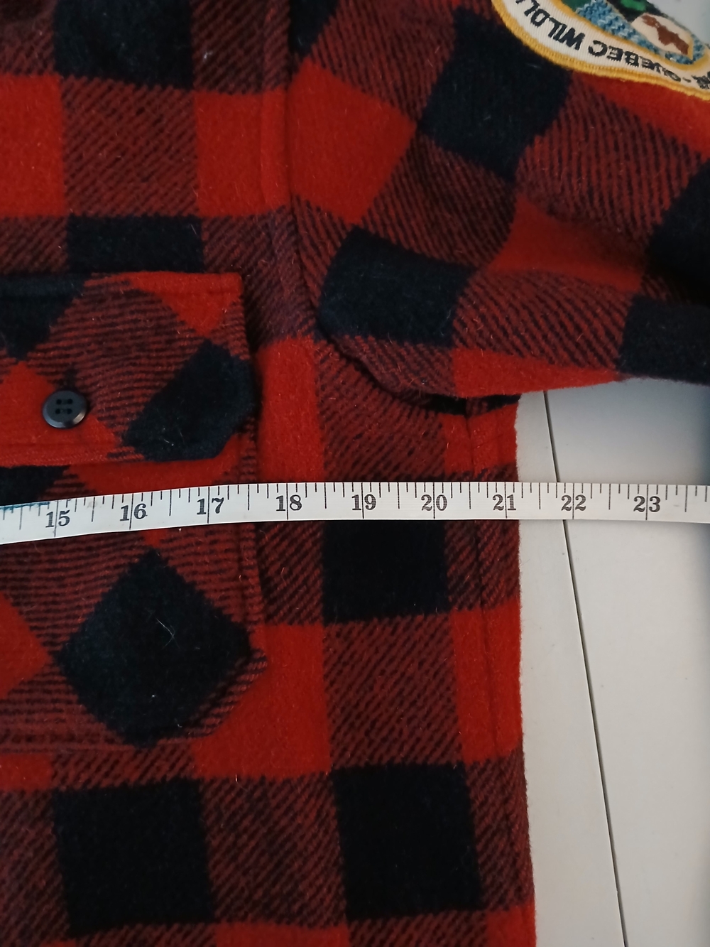 Vintage Red & Black Buffalo Plaid Wool Hunting Jacket - Picture 8 of 9